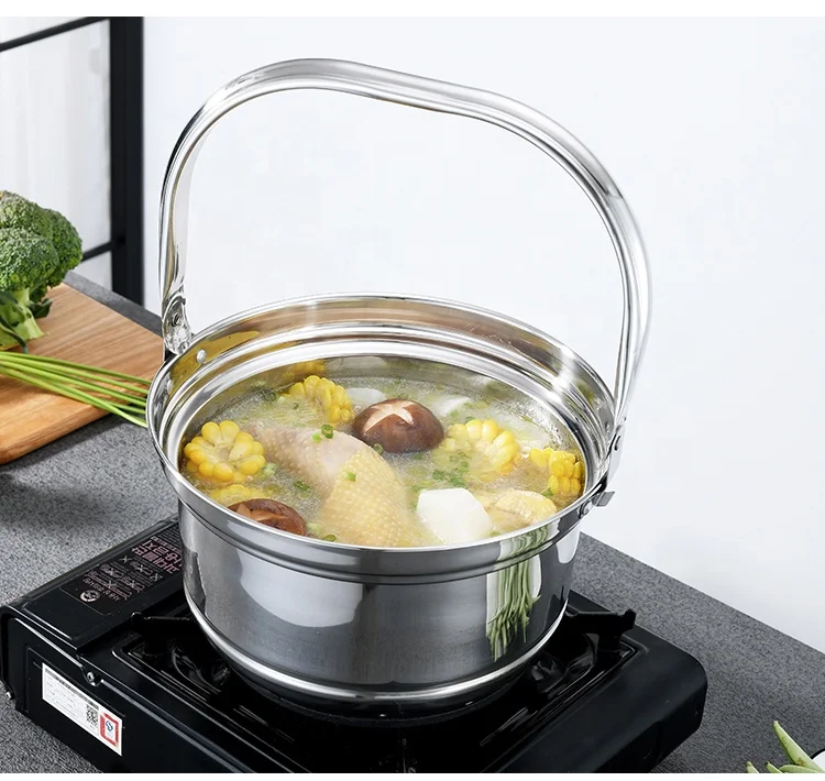 热卖不锈钢商用煮食锅汤料火锅桶桶餐厅酒店食堂