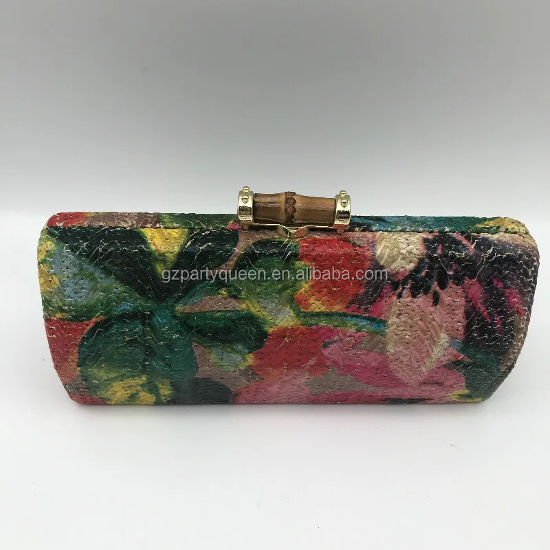 flower print clutch bag