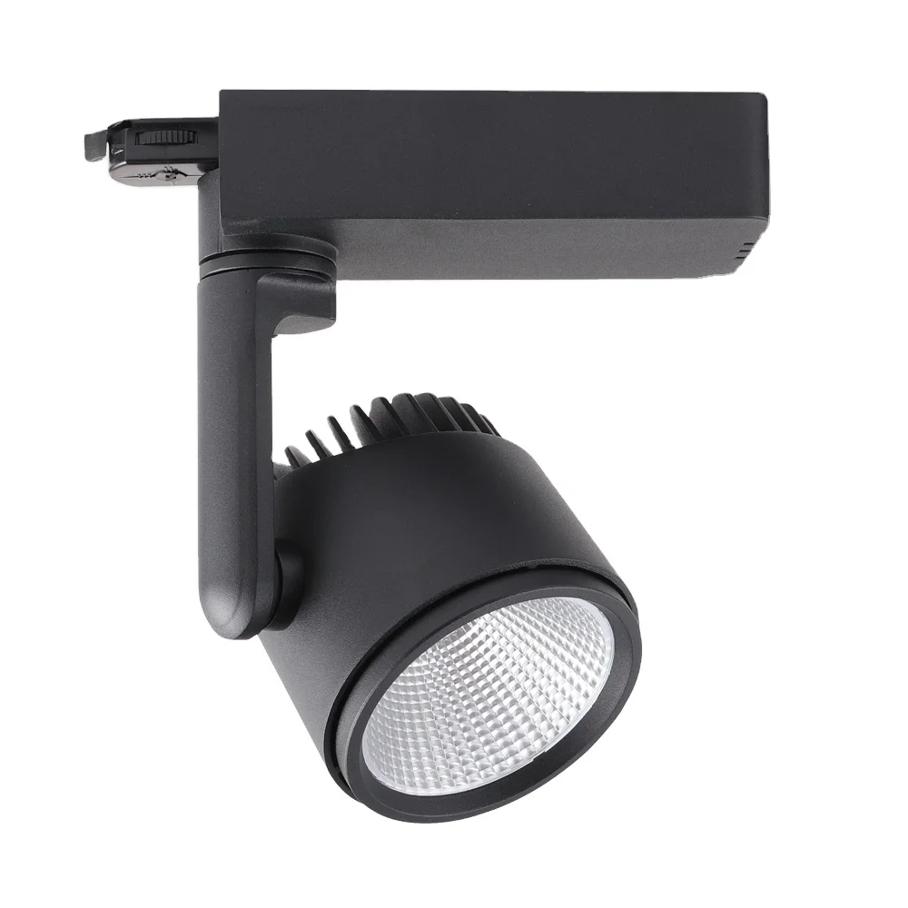 360 Degree Adjustable Black LED Focus Lamp Art Gallery COB 30W 40W Jewelry LED Track Lighting