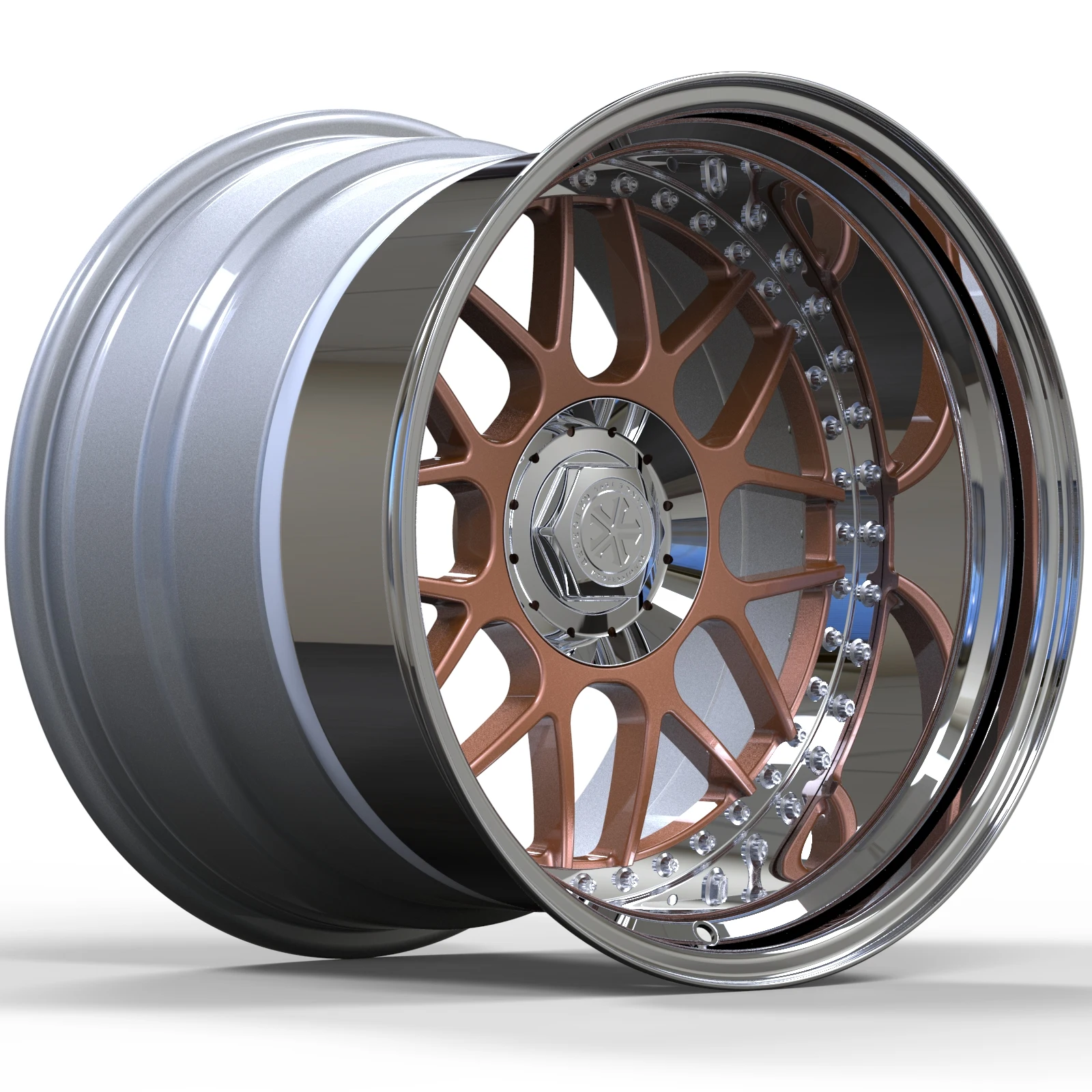 Gx Rims GX 3 Pieces Forged Wheels Deep Lip Custom Aluminium Forged Car Rims for ...