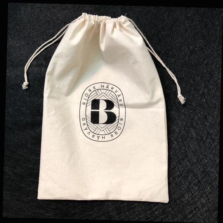 Wholesale Drawstring Custom Printed Cotton Muslin Bag With Logo ...