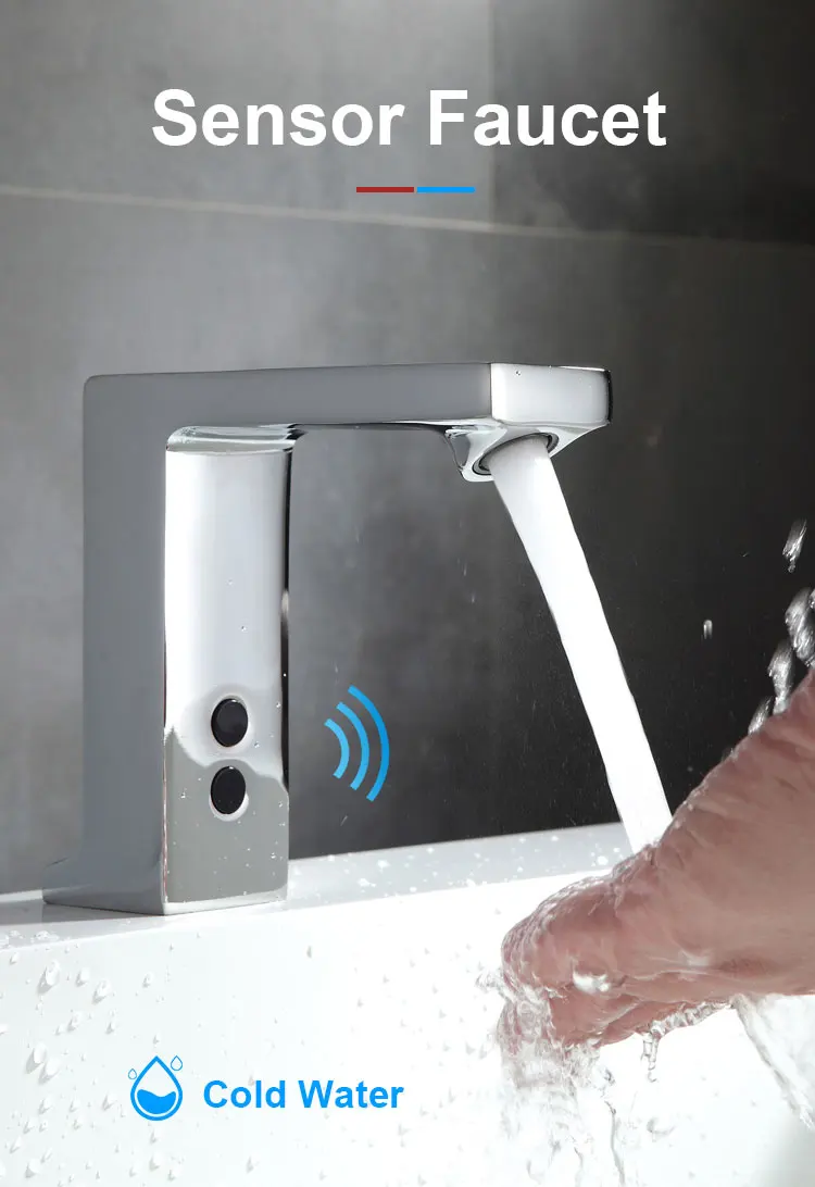 Bathroom Smart Faucets Deck Mounted Basin Tap Vintage Faucets Brushed Modern Battery Touch Taps Automatic Infrared Sensor Faucet