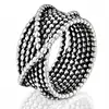18K Gold Filled Overlapping Intertwined Entwined Crisscross Crossover Knotted Statement Beaded Wire Wrap Ring