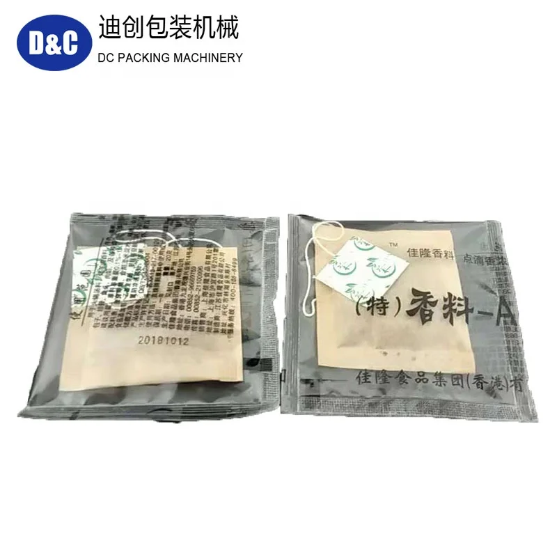 Tea bag in bag packing machine/ automatic Inner and outer bag tea packing machine DCK-18/ tea bag with thread with label for sac