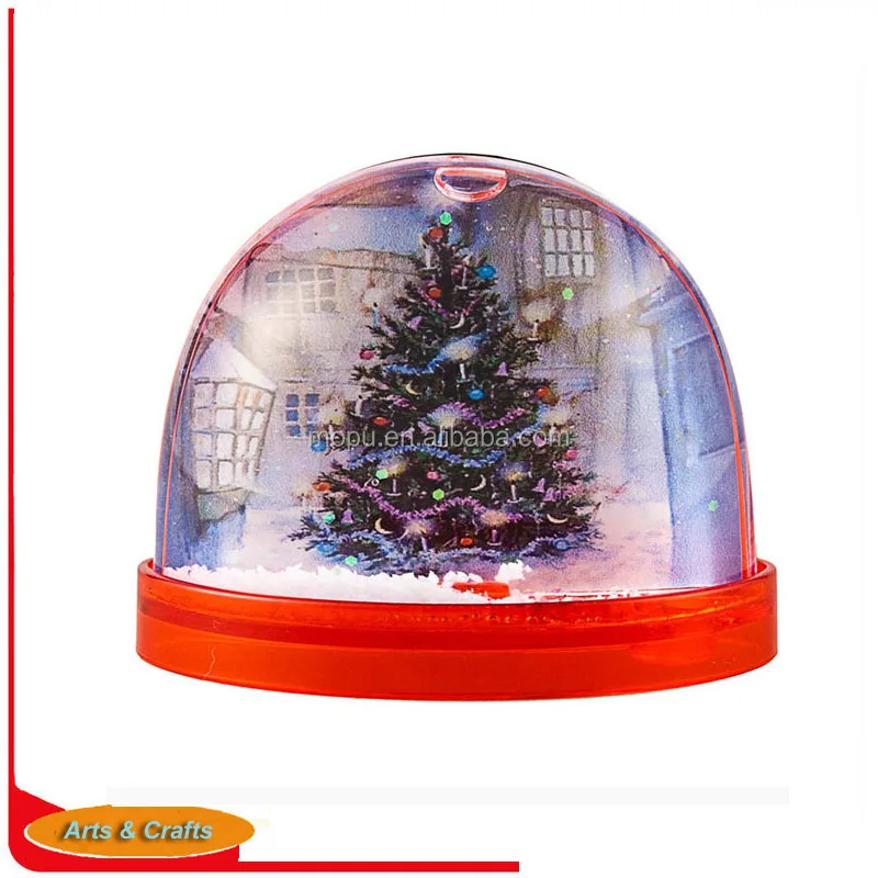 Clear Acrylic Snow Globe Photo Insert With Snow Float,Souvenir Plastic