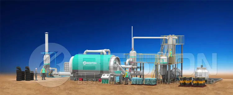Waste Tyre Pyrolysis Machine