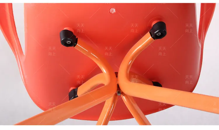 Fashion Plastic Cafe Chair with Armrest Milt-Colour Plastic Lobby Armchair Furniture Living Room Chair