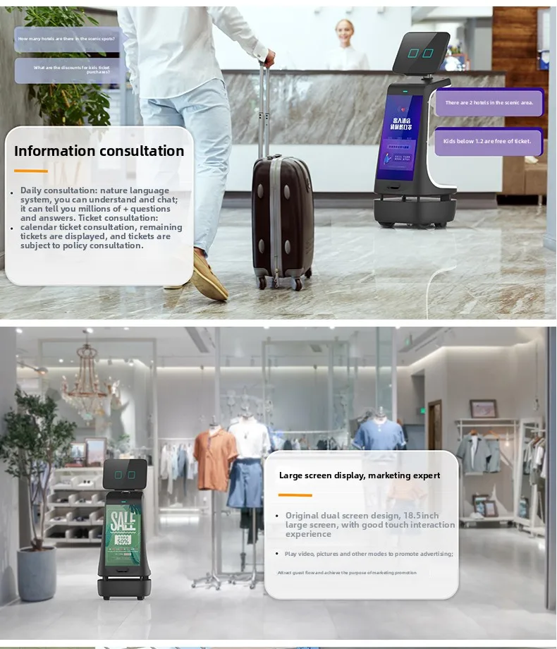Intelligent Commercial Reception Robot Welcome Guide for Museum Scenic Spots Science Technology Exhibitions Rentals Robot supplier