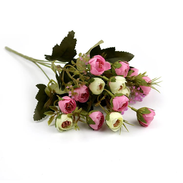 Hot Sale Silk Tea Rose Artificial Flowers Decor For Home Wedding Buy Artificial Flowers Decor
