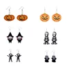 2019 Fashion Halloween Dangle Earrings for WomenAll Saints' Day Pumpkin Skeleton Drop Earrings Accessory
