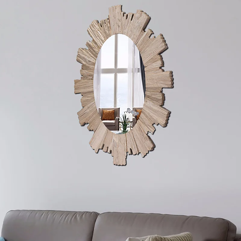Factory sale hot new designs barnwood wall mirror art deco wall mirror for home and hotel decoration