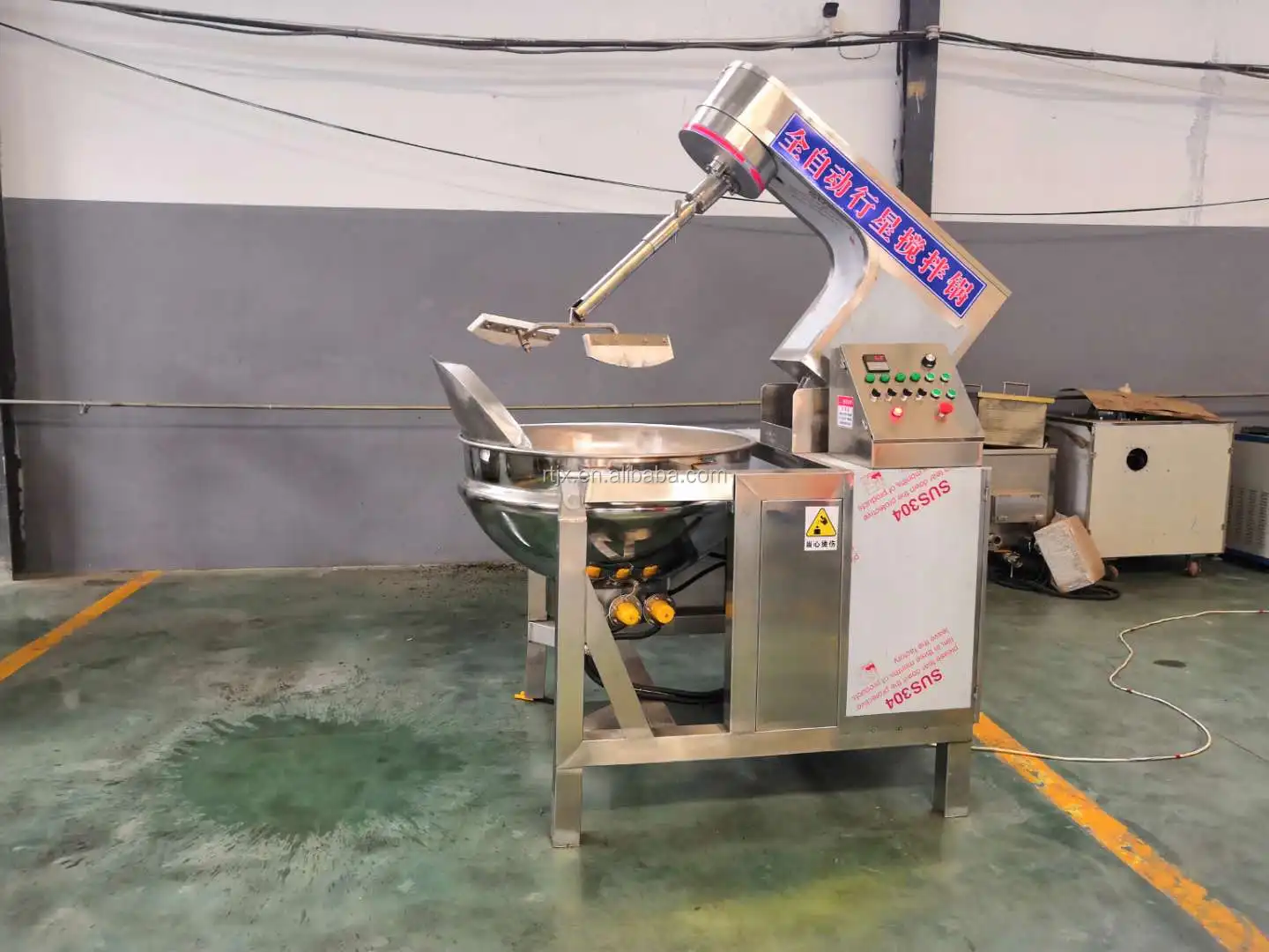 Industrial Jacketed Cooking Kettle With Agitator For Sauce Buy Jacketed Kettle