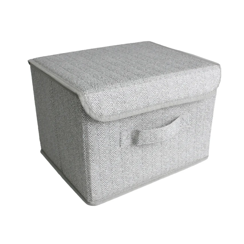 Clothing Storage Box Bins Nonwoven Foldable Fabric Storage Bins With Pp