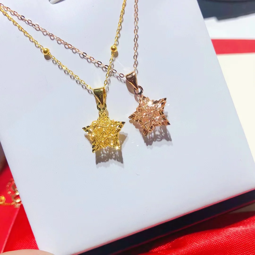 Shenzhen Jewelry Factory 18k Real Solid Gold Heart Pendant Bird Nest