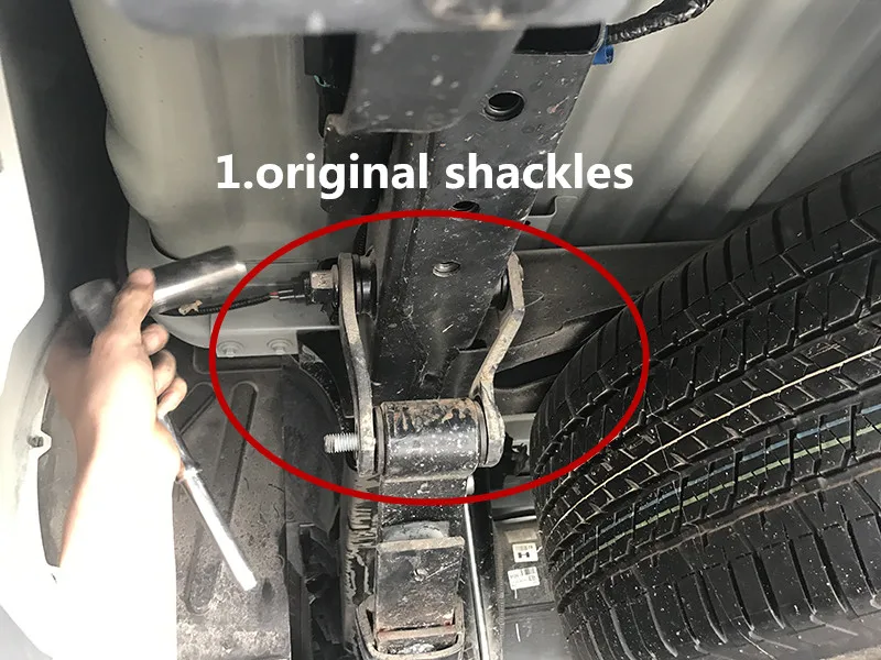 4wd Rear Leaf Spring Extended 2'' Double Shackles Lift Up Kit For