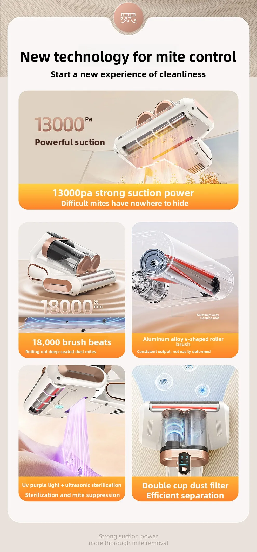 Dual dust cup roller brush