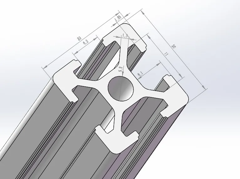 Ox Cnc 2020 Aluminum Extrusion Profile Silver Or Black Length 1000mm