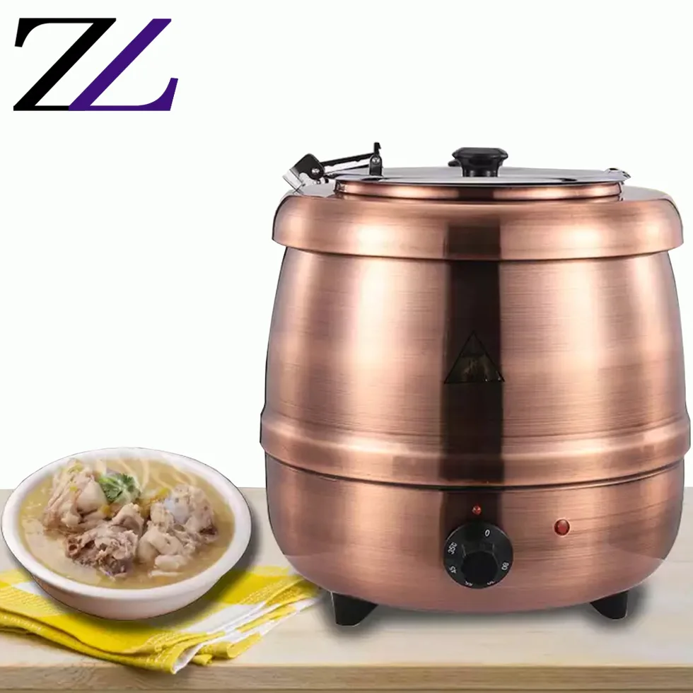 Electric Heat Keep Soup Warm Metal Rose Golden Buffet Steels Soup