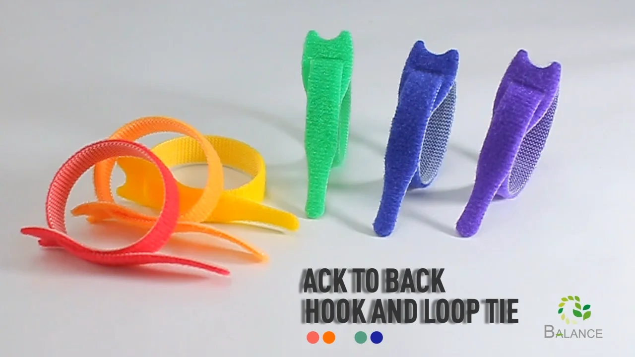Reusable Nylon Cable Tie Hook And Loop Cable Wire Organizer Back To