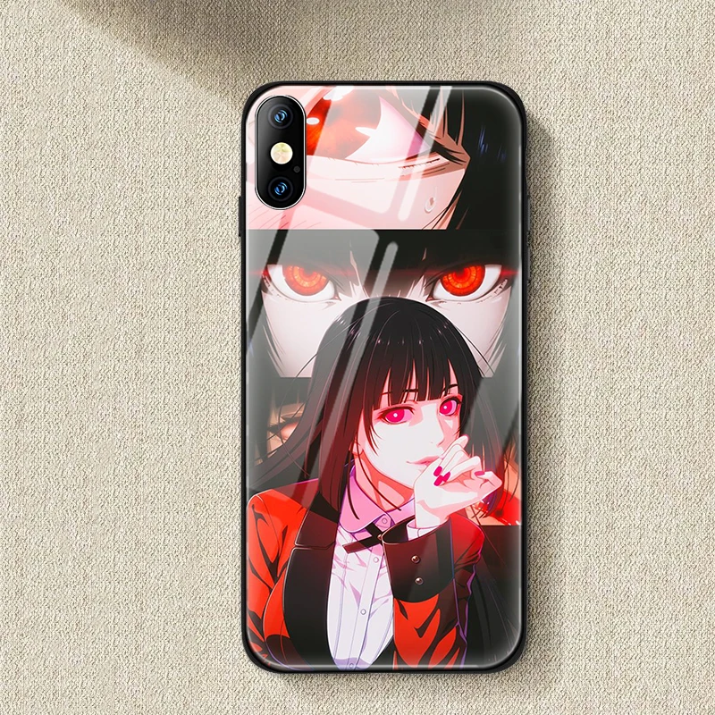 Custom Printing Anime Casing Black Tpu Plastic Glass Phone Case For