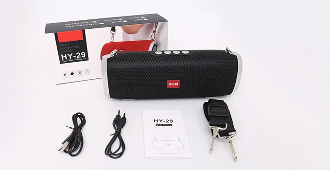 Kinter HY-29 Portable Speaker Wireless MP3 Player Support TF USB Input FM Radio 5W 2 Channel with Audio Line - ANKUX.COM