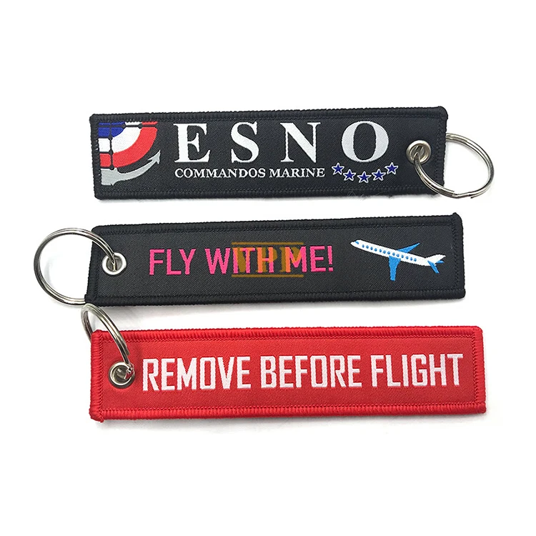 Custom Airfrance Woven Embroidered Key Chains Airline Crew Luggage Tags ...