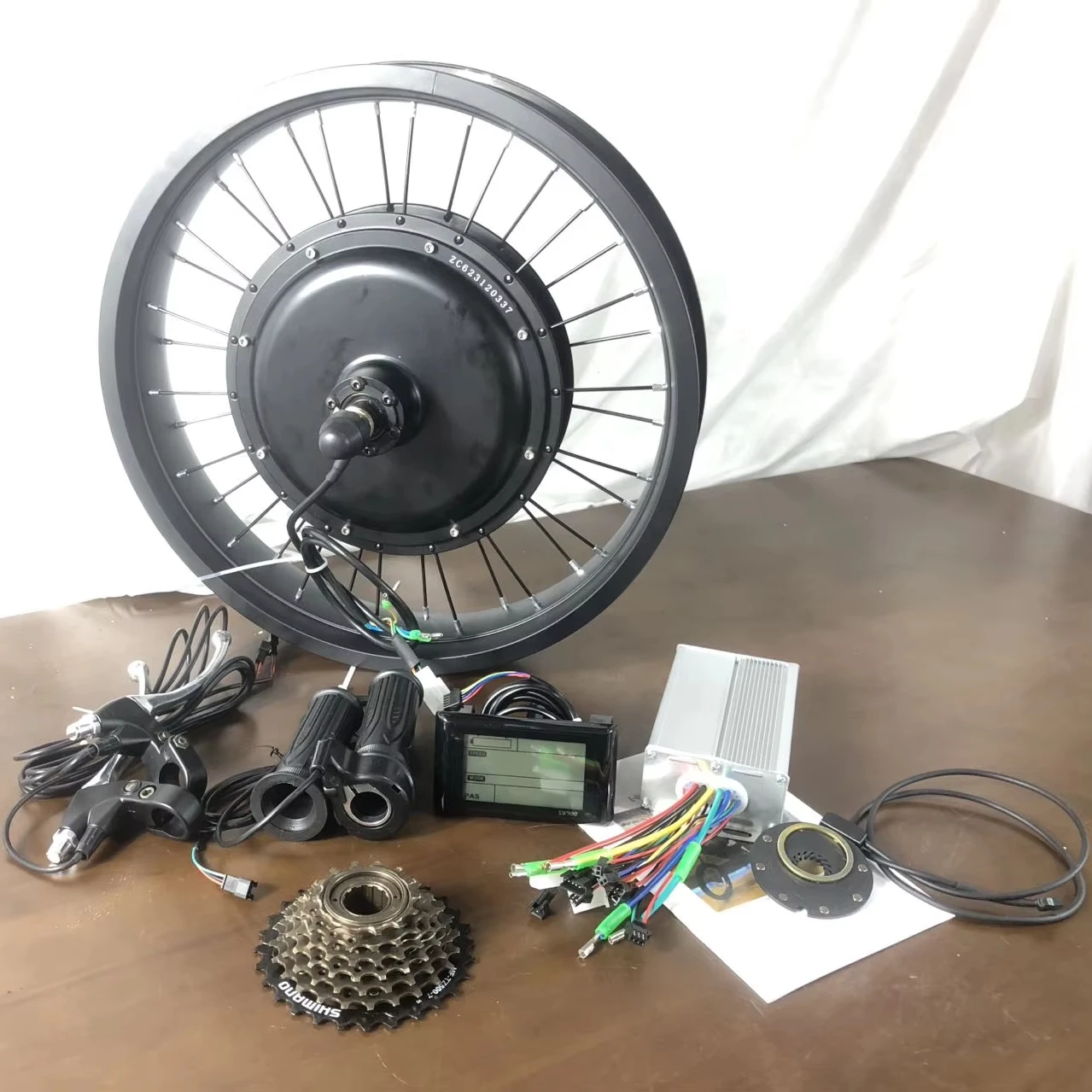 fat tire electric bicycle kit 20 Inch Bike Conversion With 48V 1500W Rear Hub Motor, LCD Controller, PAS Sensor, And Thumb Throttle For DIY E-Bikes And Fat making it a practical choice for daily commutes or adventurous rides 20-26" E-bike Fat Tire Conversion