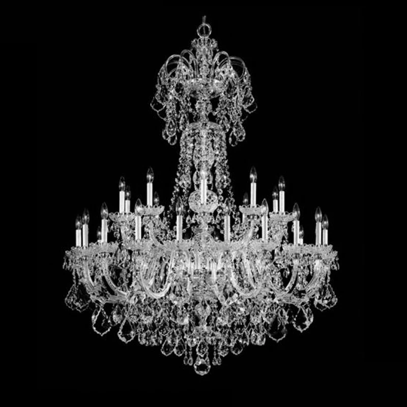 Classic Vintage Elegant Decoration 30 Lights Crystal Candle Chandeliers Lighting Pendant Ceiling Fixture Lamp