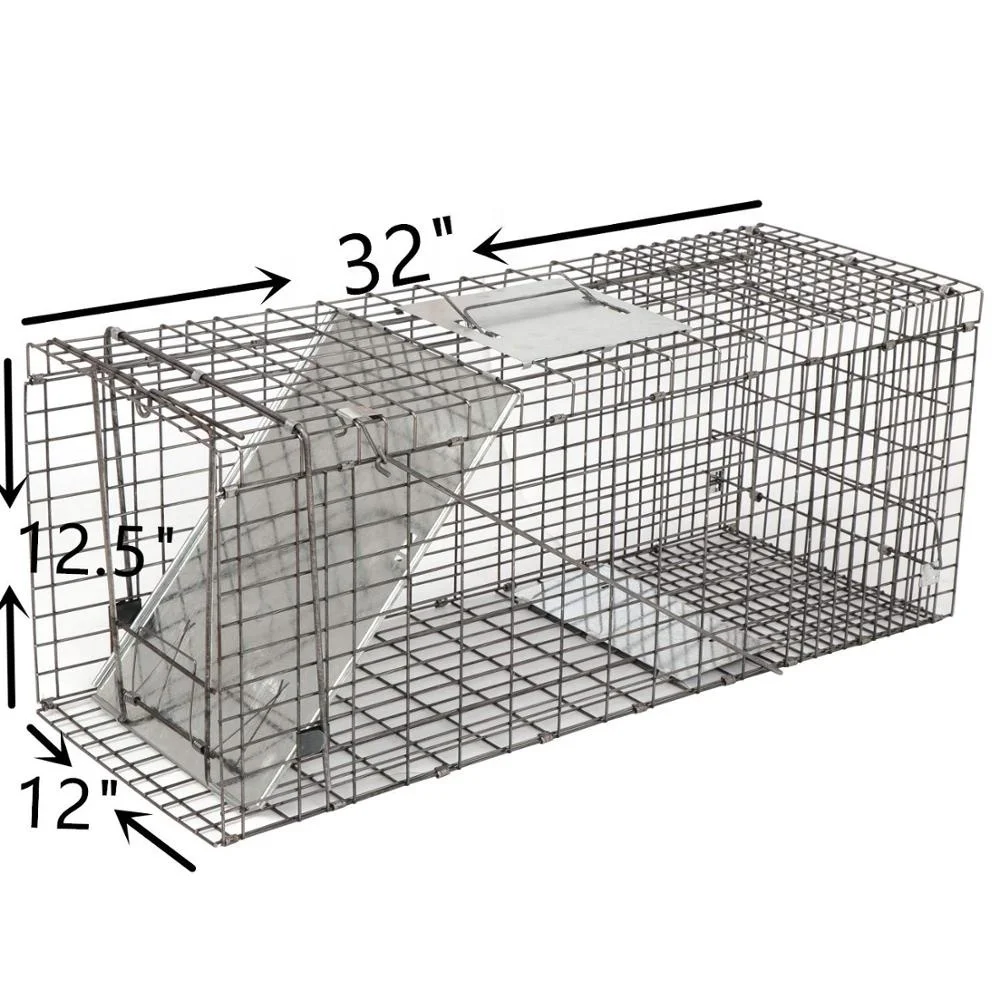 Collapsible Single Door Live Animal Cat Cage Traps - Buy 42'' Cage Trap