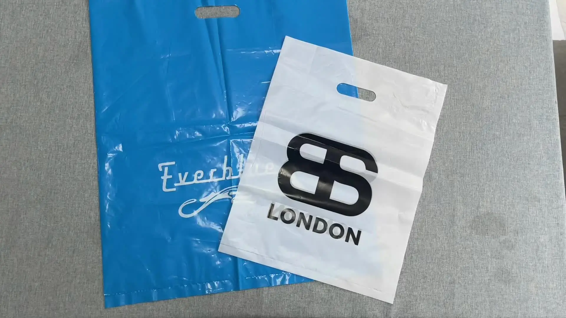 Wholesale Colorful Polythene Shopping Bags with Logo - Main Image