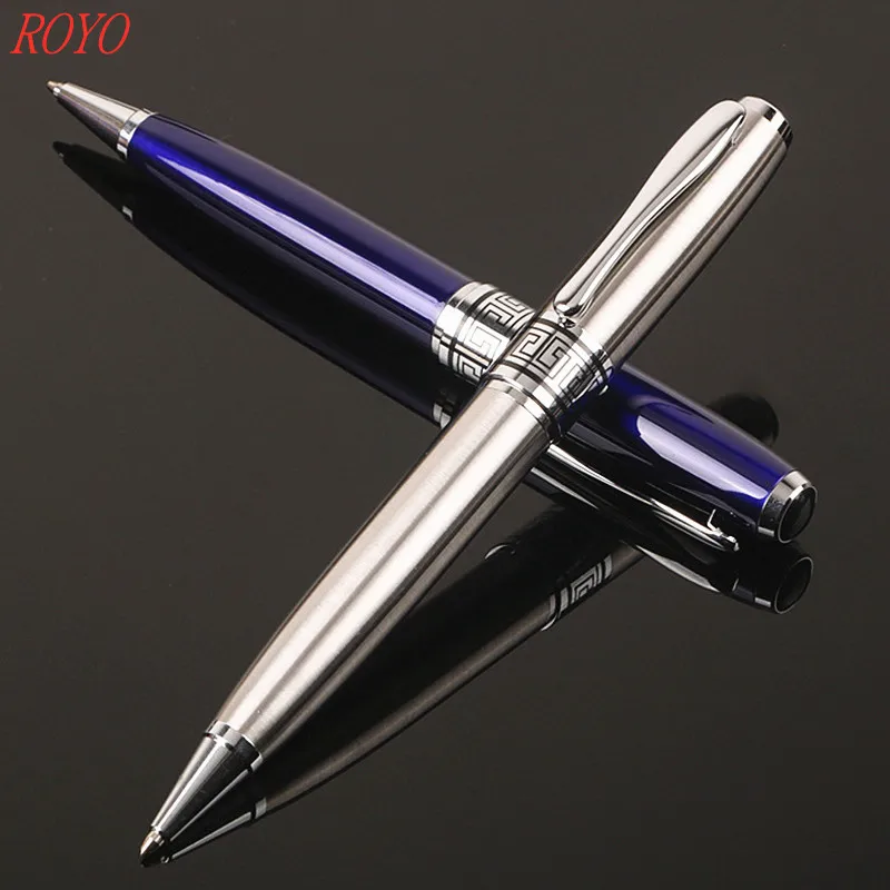 Luxury Heavy Metal Embossing Laser Engraving Logo Metal Brass Promotional Roller Ballpoint Pen