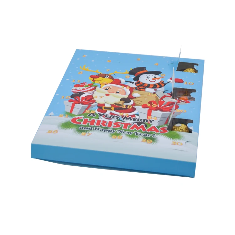 Custom Christmas Vacation Chocolate Packaging Gift Box 30 Days Advent ...