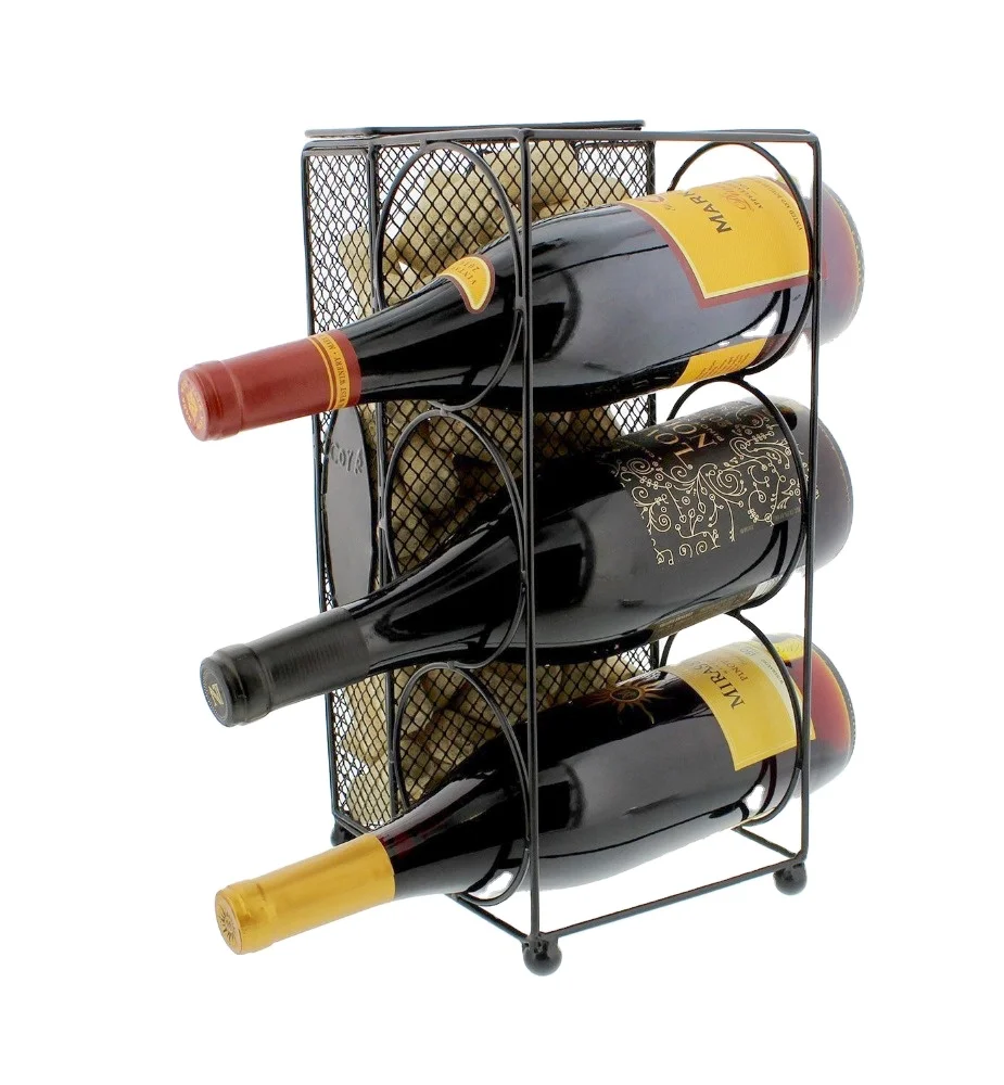Decorative 3 Bottles Rack Wine Rack Cork Holder Wine Holder Cork Wire