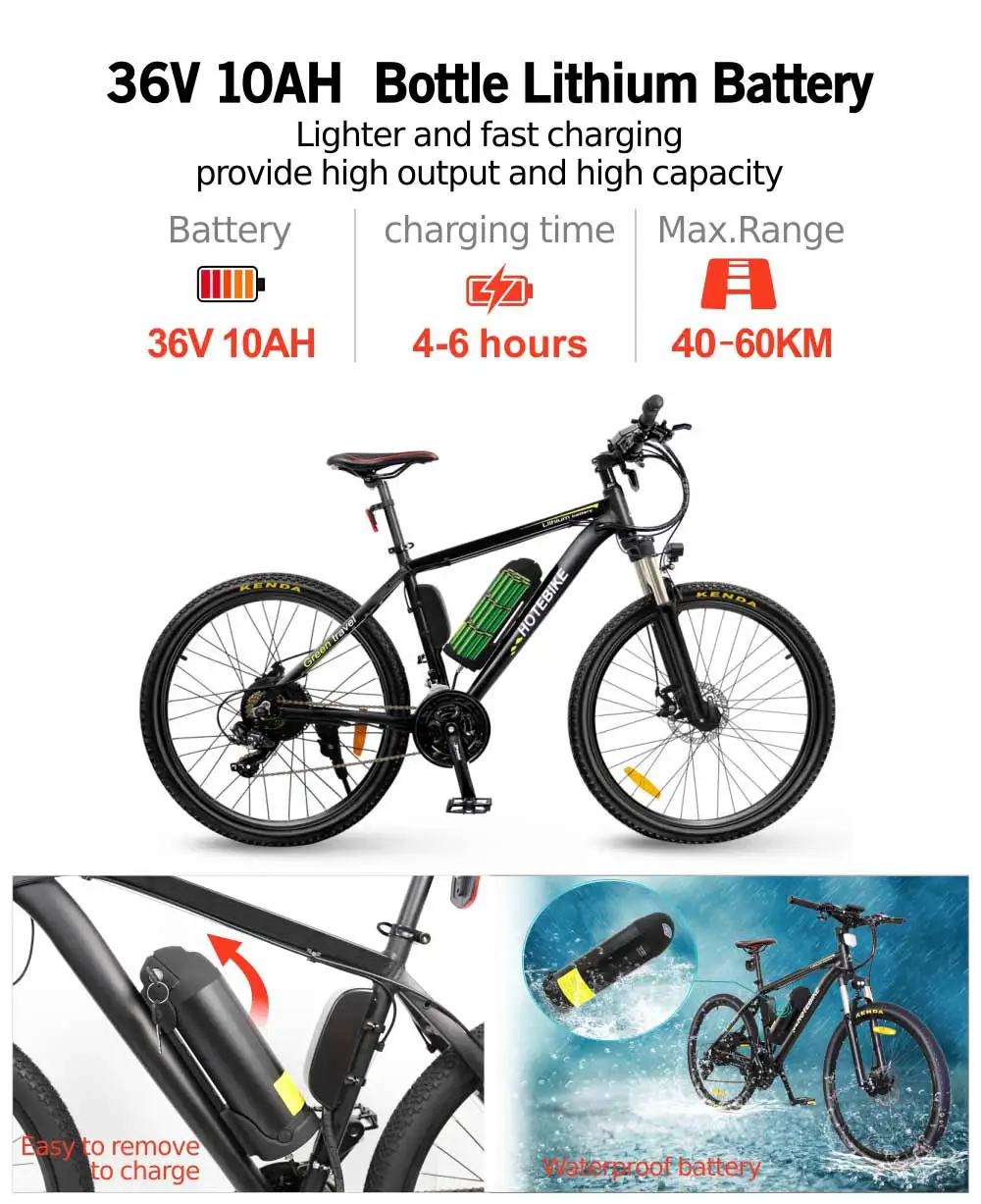 26 inch aluminum alloy frame mountain electric bicycle single speed