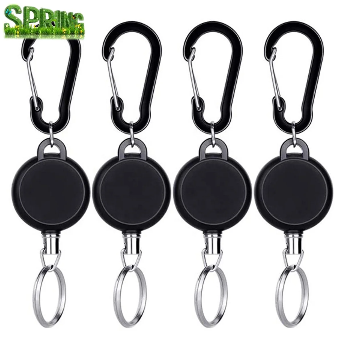 Retractable Keychain Retractable Badge Holder Reel Clip Id Badge Holder