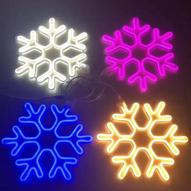 Snowflake Christmas Tree Decoration 12/24/120/240v Neon Rope Lights Led