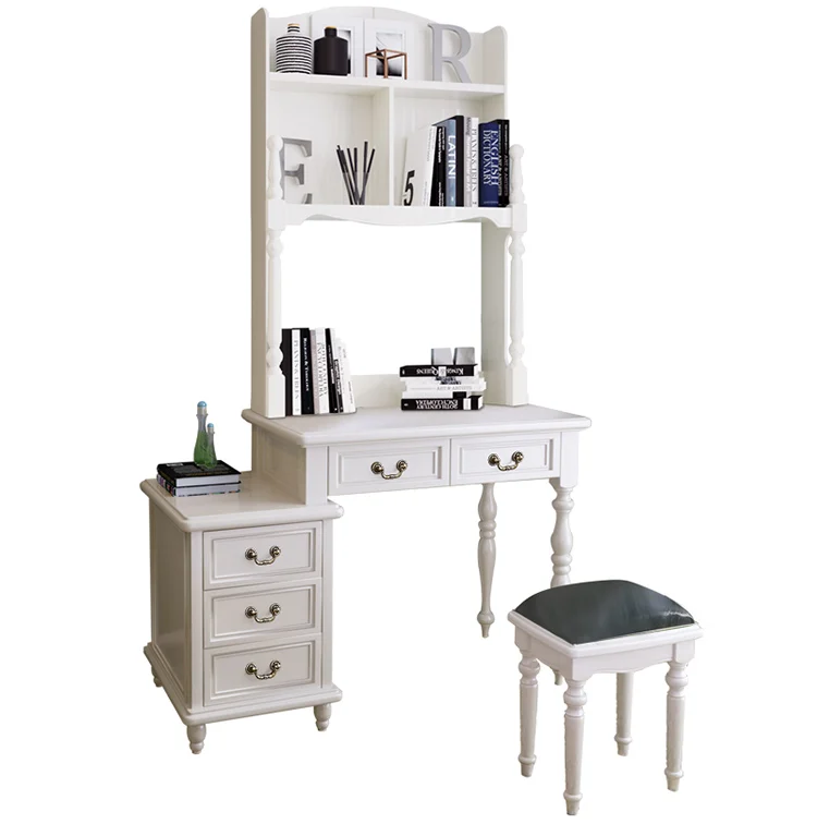 Wooden Home Study Room Furniture Modern Home Student Computer Gaming Desk with bookshelf
