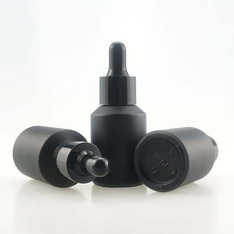 Download Slanted Shoulder Series Matte Black 30ml Glass Dropper ... Yellowimages Mockups