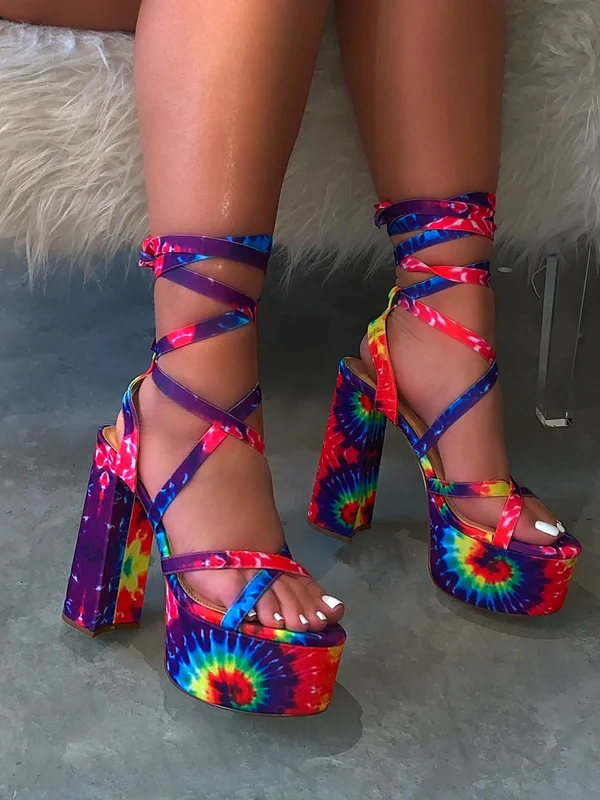 high heels colorful
