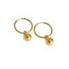 Dongguan Minos Stainless Steel Jewelry Small Gold Hoops Bead Ball Circle Earring