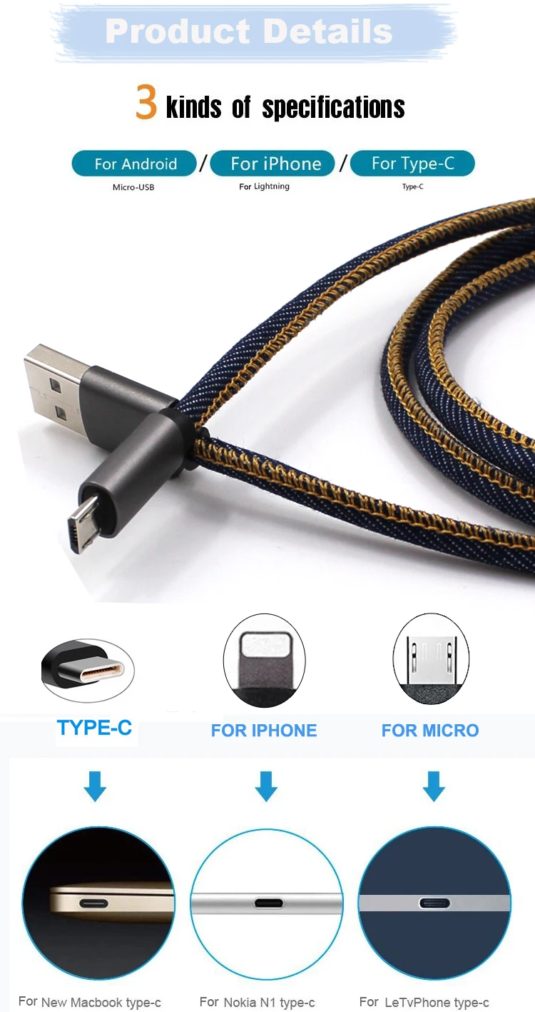High Quality Universal Cell Phone Cable 5V 2A 1M Braided Micro USB Charging Cable , USB Charging Cable - ANKUX.COM