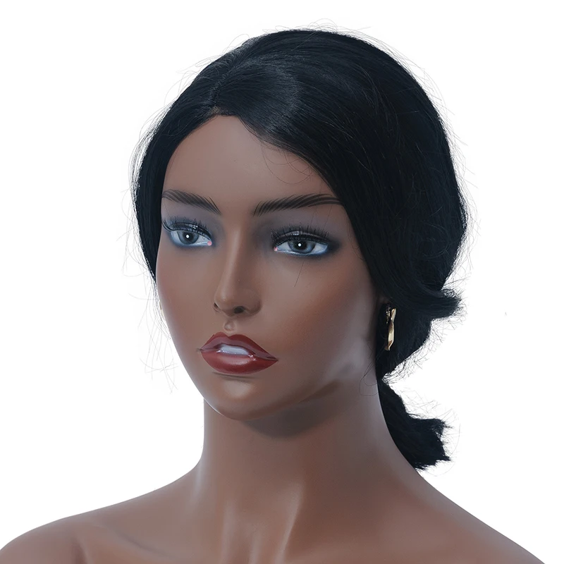 Realistic Dummy Head Bust Plastic Female Dummy Head With Shoulders Head