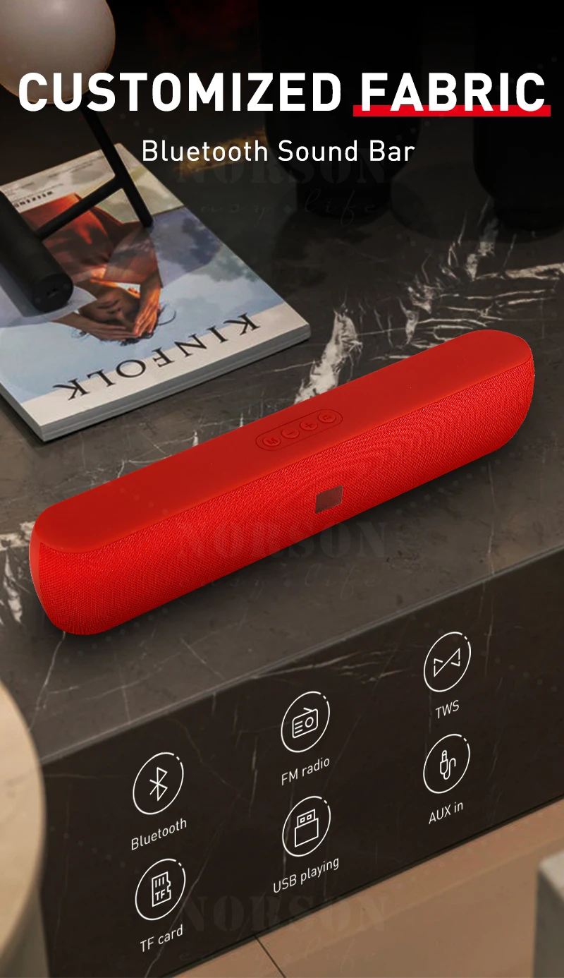 Wholesale 10W Portable LoudSpeaker Home Theatre System multimedia Wireless Sound Bar Blue tooth Speaker - ANKUX.COM