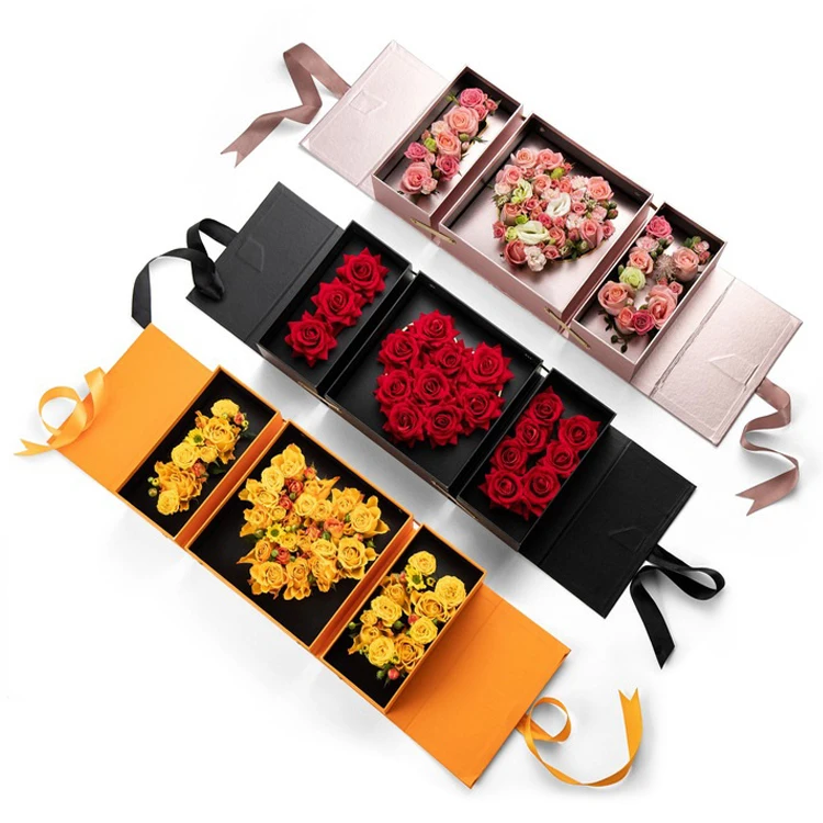 Romantic Valentine's Day Rose Flower Box Wholesale I Love You Shape