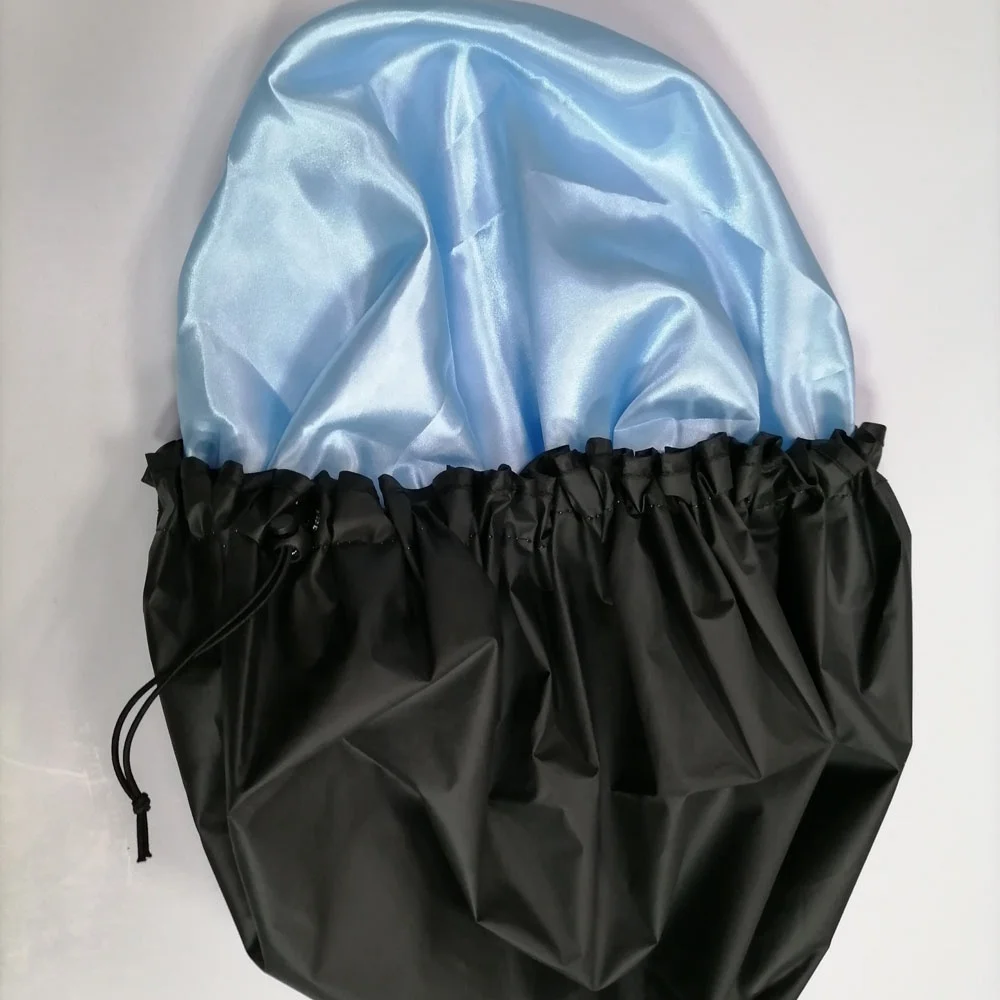 15"extra Large Satin Lined Shower Caps With Adjustable