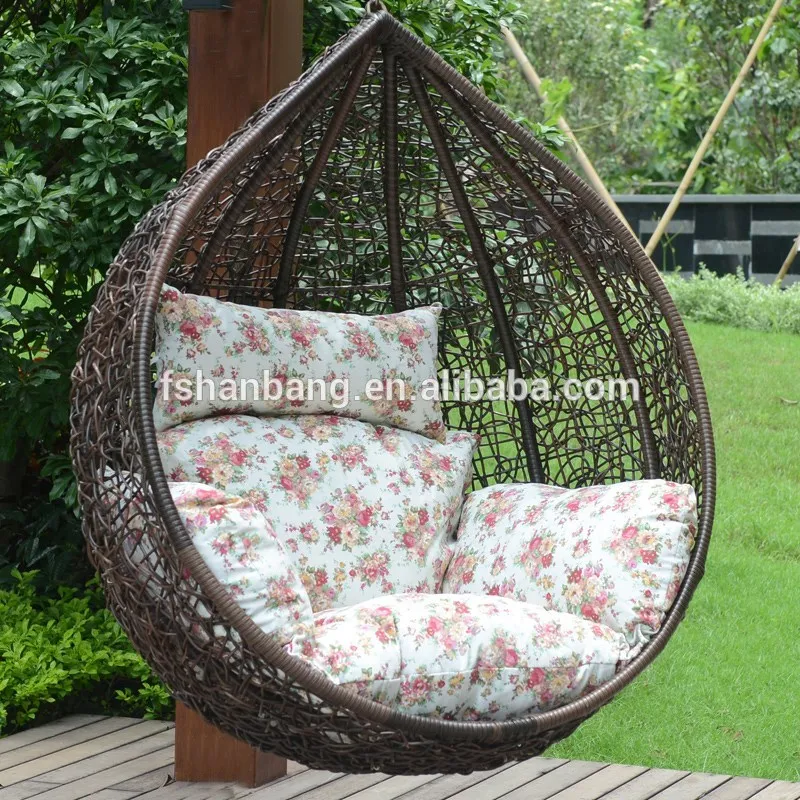 Hotsale Outdoor Plastic Synthetic Resin Rattan Wicker Garden Swing