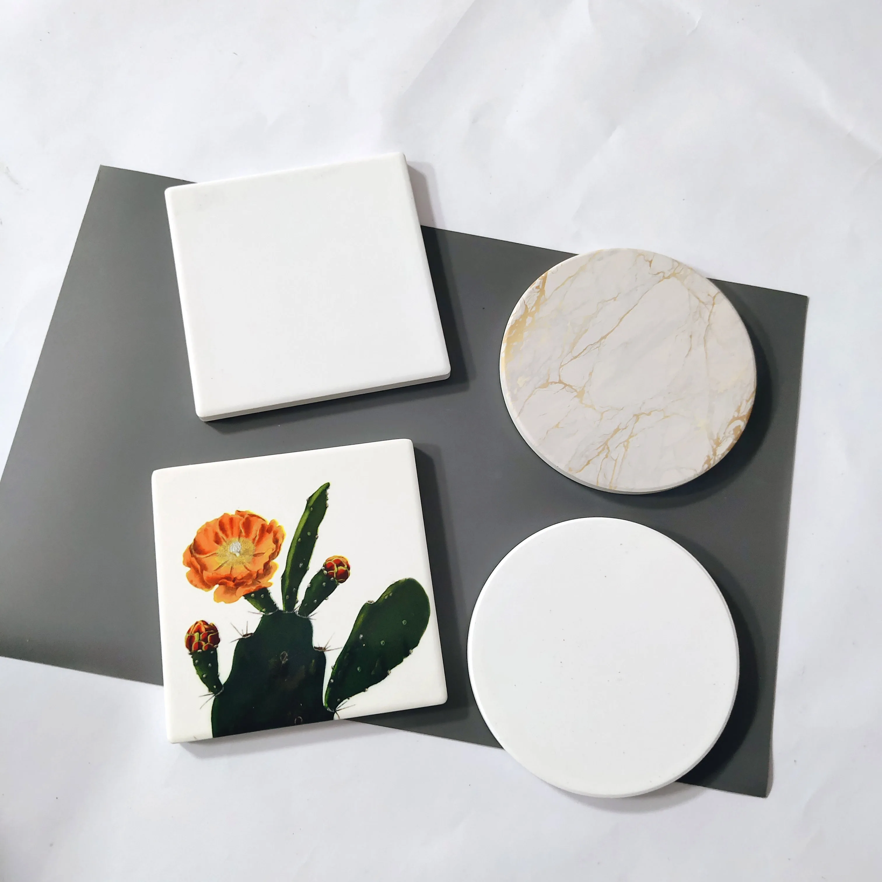 Wholesale Blank Coasters Sublimate Drink Set Ceramic Absorbent Coaster