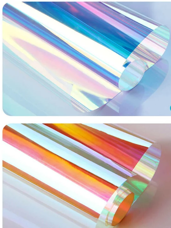 Clear Window Film Iridescent Window Dichroic Film Decorative Glass Sticker  