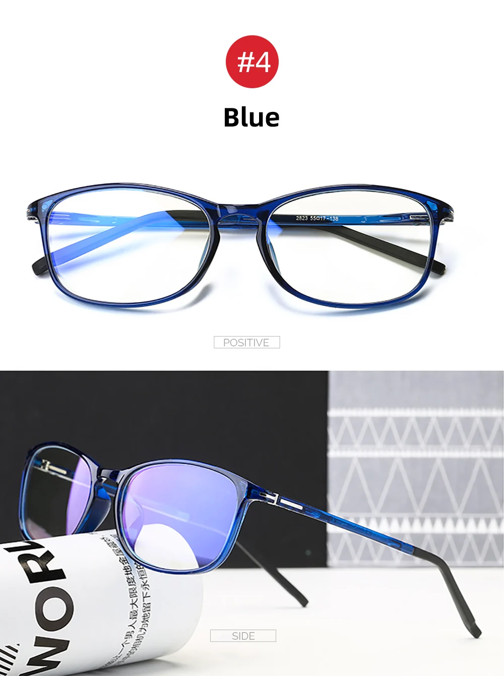 Anti Blue Light Glasses Men Bluelight Radiation Women Tr90 Computer Protection Gaming Glasses 7827