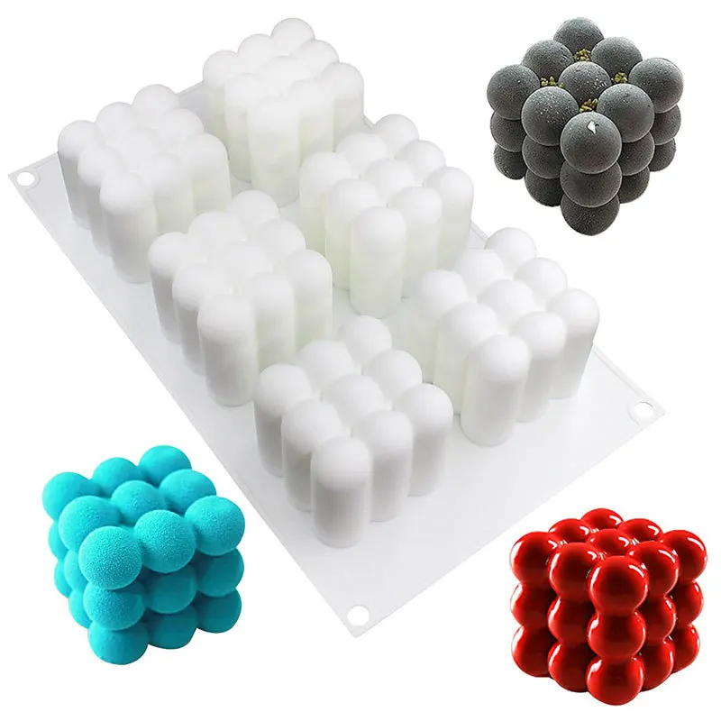 1Pcs Candle Mould Aromatherapy Candle Wax Plaster Mold DIY 3D Silicone Soap Mold 